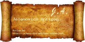 Jelenovics Antigon névjegykártya